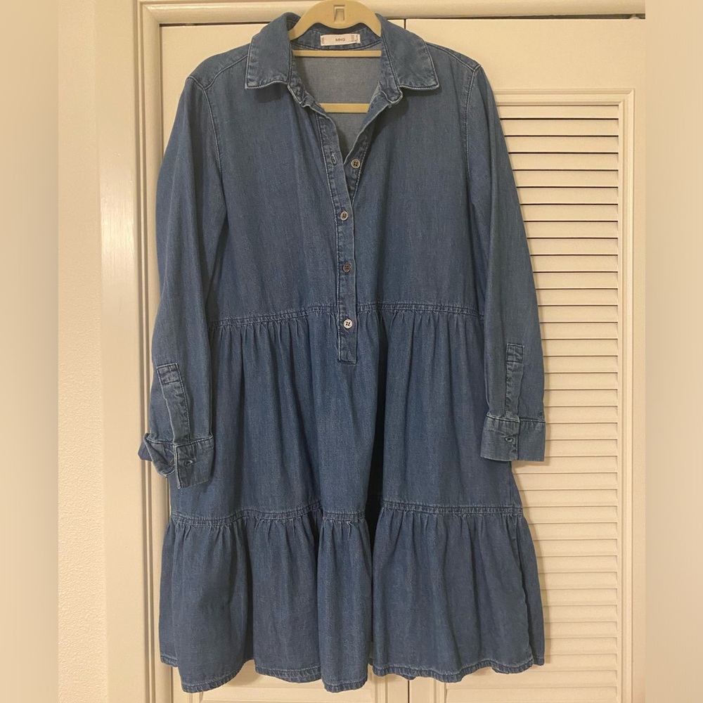 Mango mini denim dress